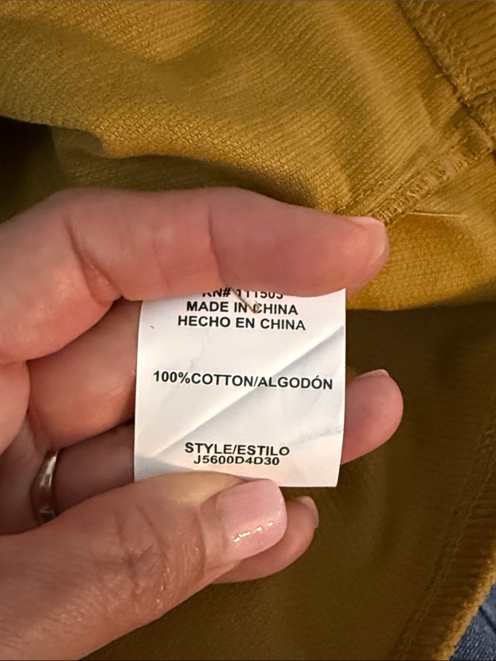 june & hudson Mustard Corduroy A-Line Button-Front Skirt with Tie - Picture 6 of 10